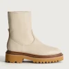 OFFICE OFF WHITE LEATHER BOOT