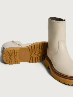 OFFICE OFF WHITE LEATHER BOOT